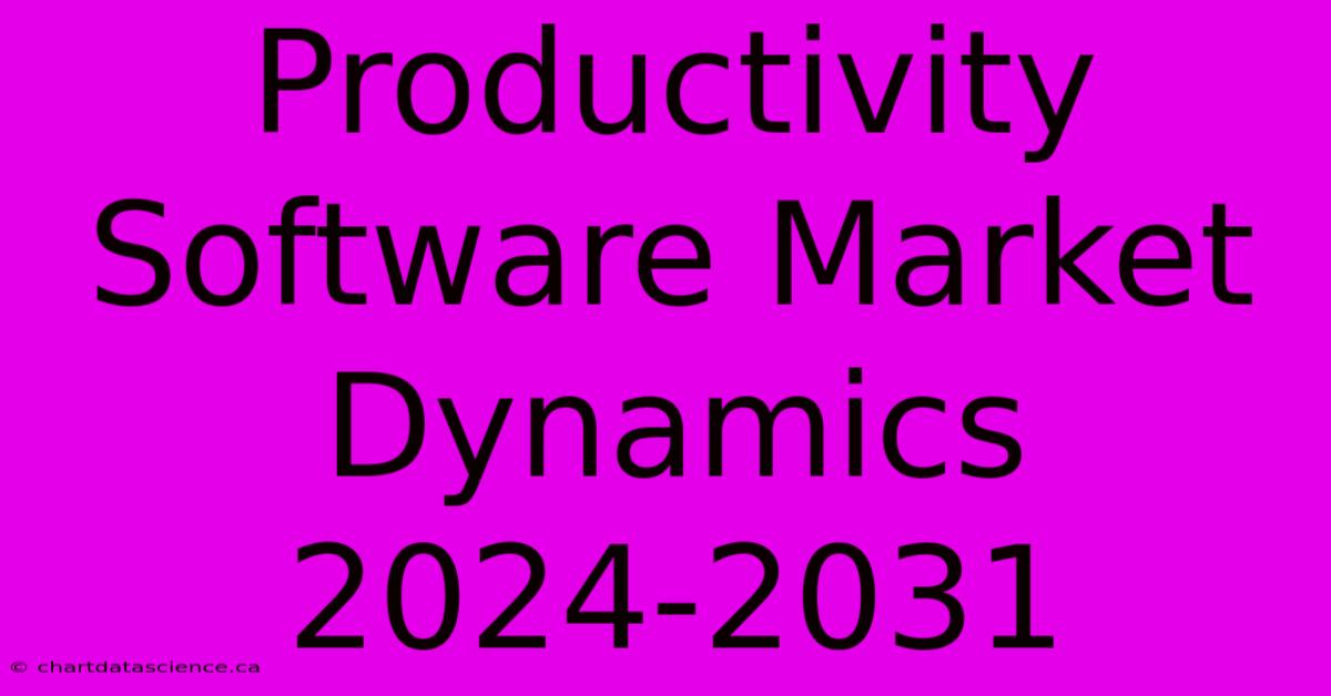 Productivity Software Market Dynamics 2024-2031