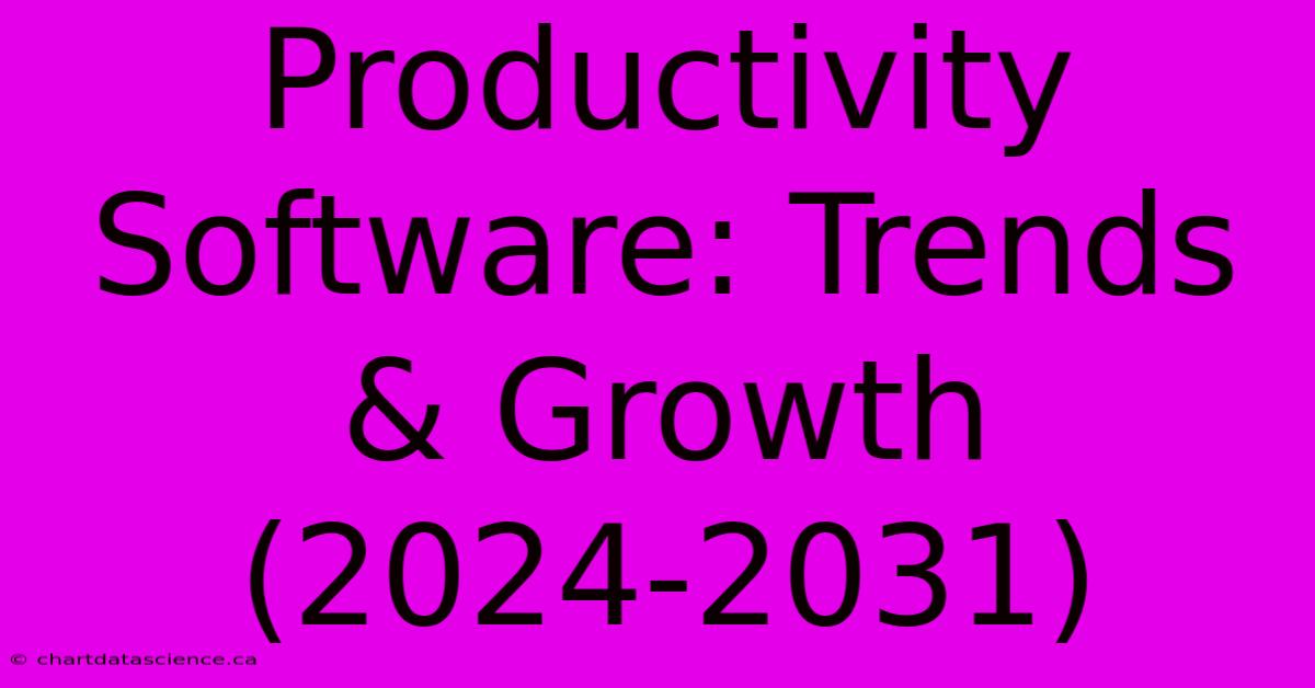 Productivity Software: Trends & Growth (2024-2031)