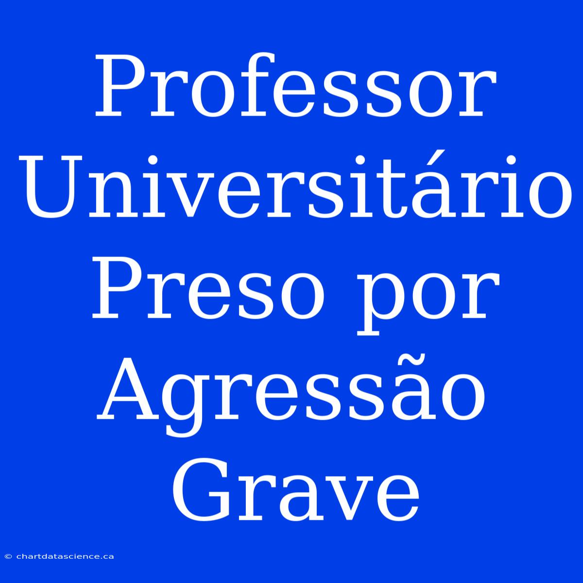 Professor Universitário Preso Por Agressão Grave