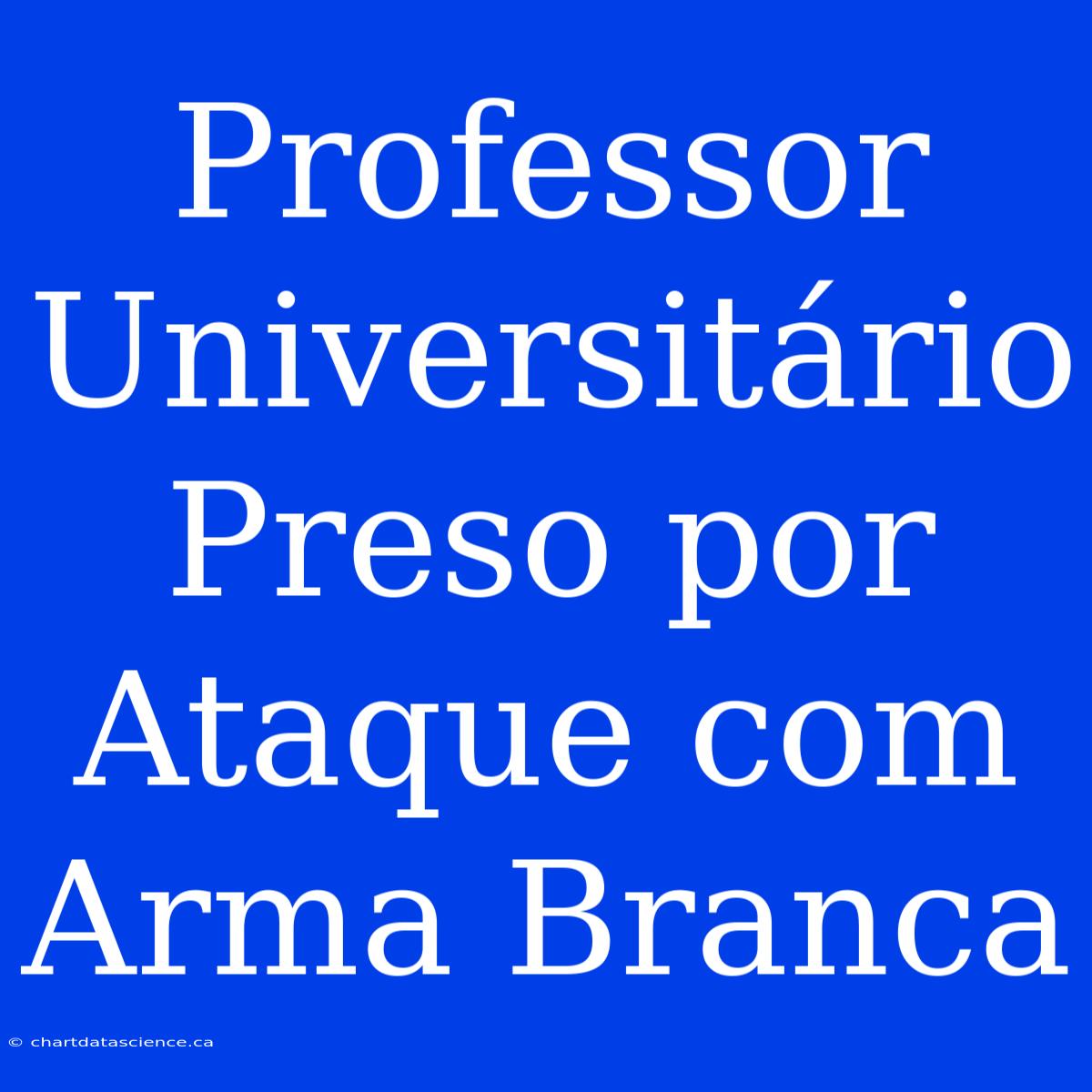 Professor Universitário Preso Por Ataque Com Arma Branca