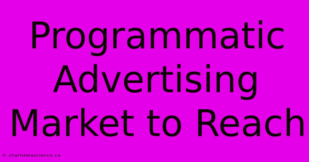 Programmatic Advertising Market To Reach