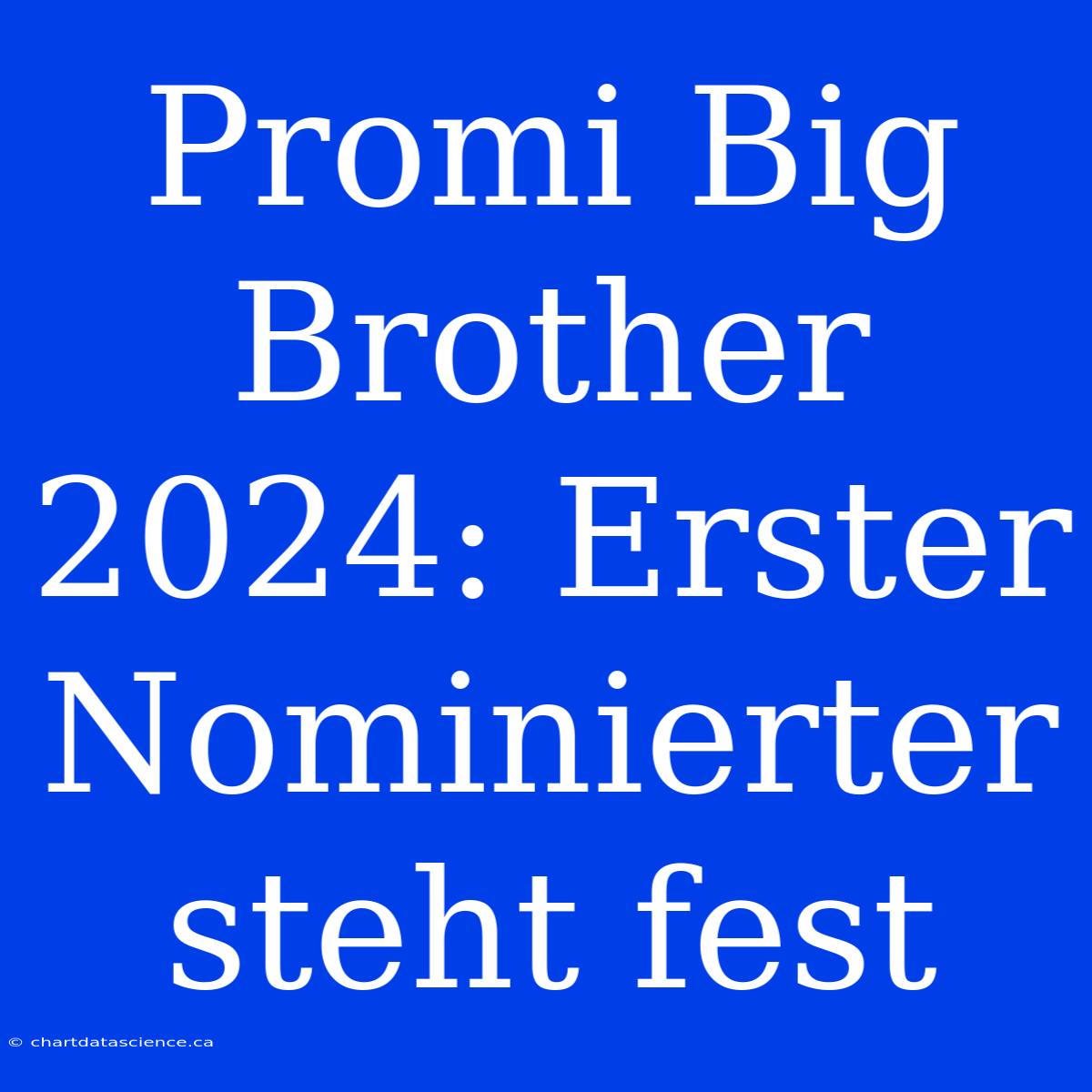 Promi Big Brother 2024: Erster Nominierter Steht Fest