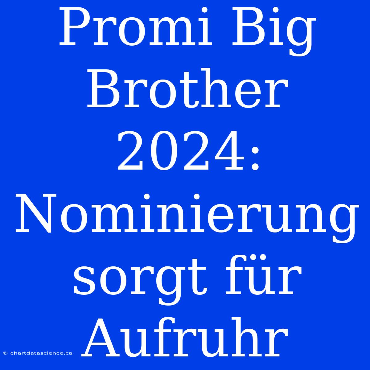 Promi Big Brother 2024: Nominierung Sorgt Für Aufruhr