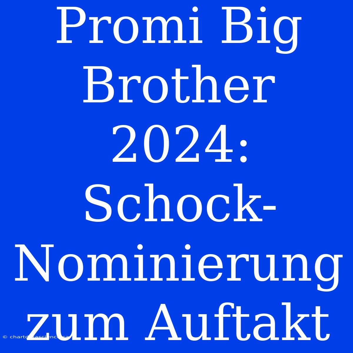 Promi Big Brother 2024: Schock-Nominierung Zum Auftakt