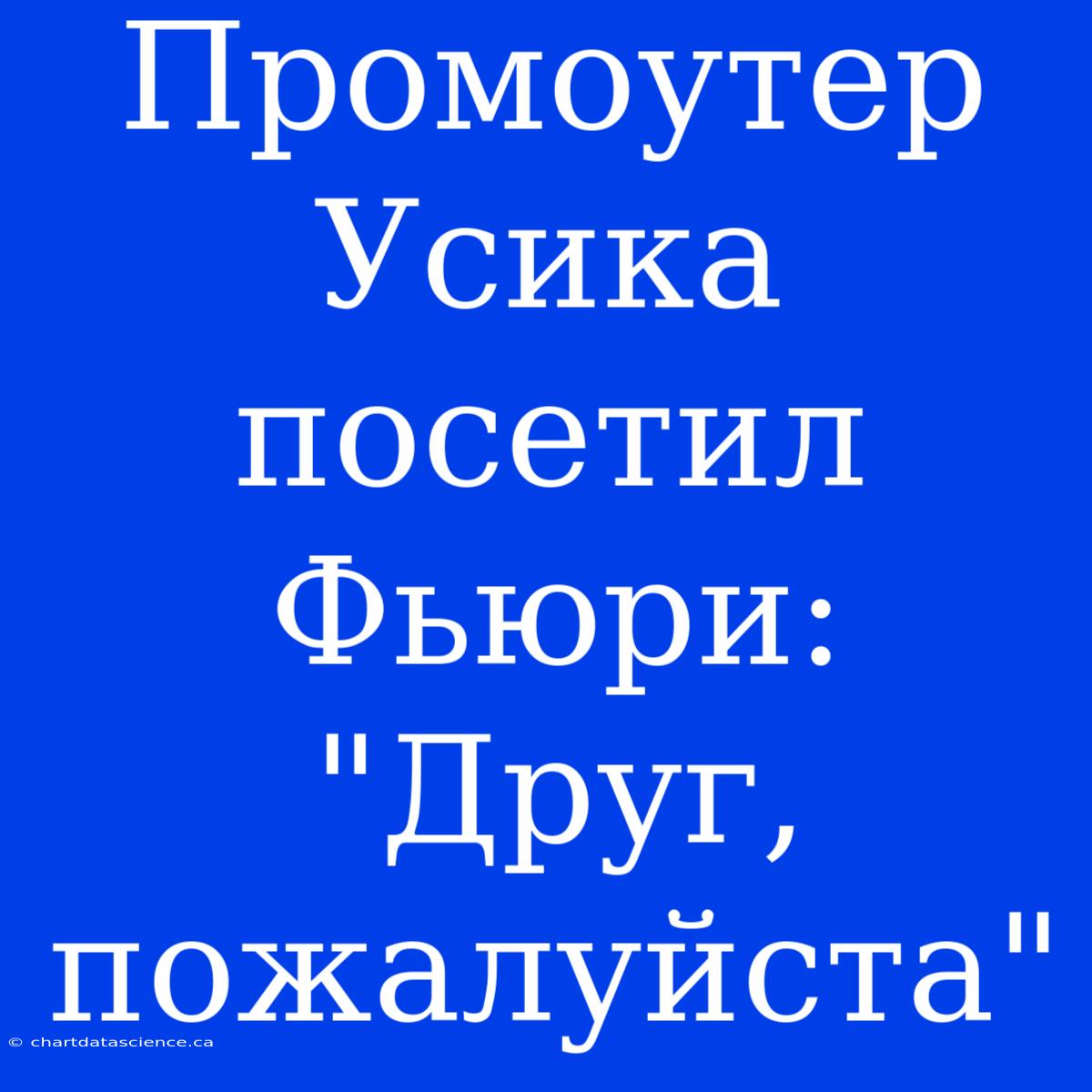 Промоутер Усика Посетил Фьюри: 