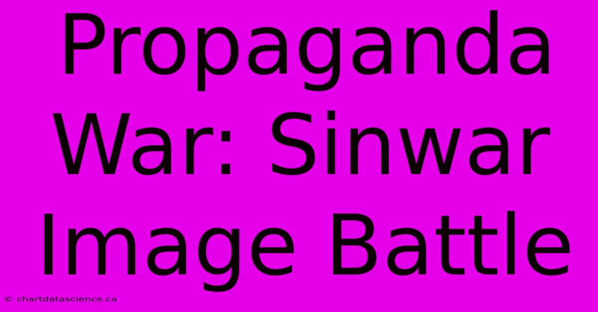 Propaganda War: Sinwar Image Battle