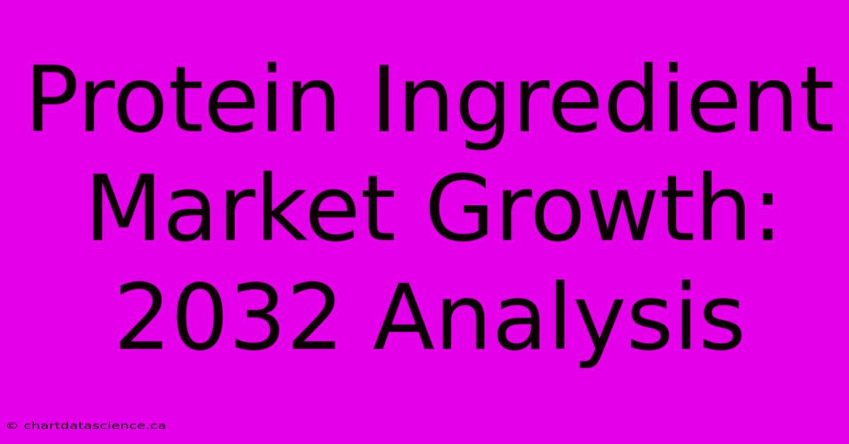 Protein Ingredient Market Growth: 2032 Analysis