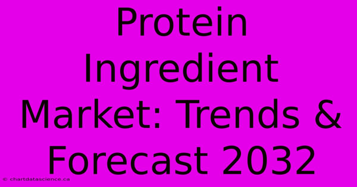 Protein Ingredient Market: Trends & Forecast 2032