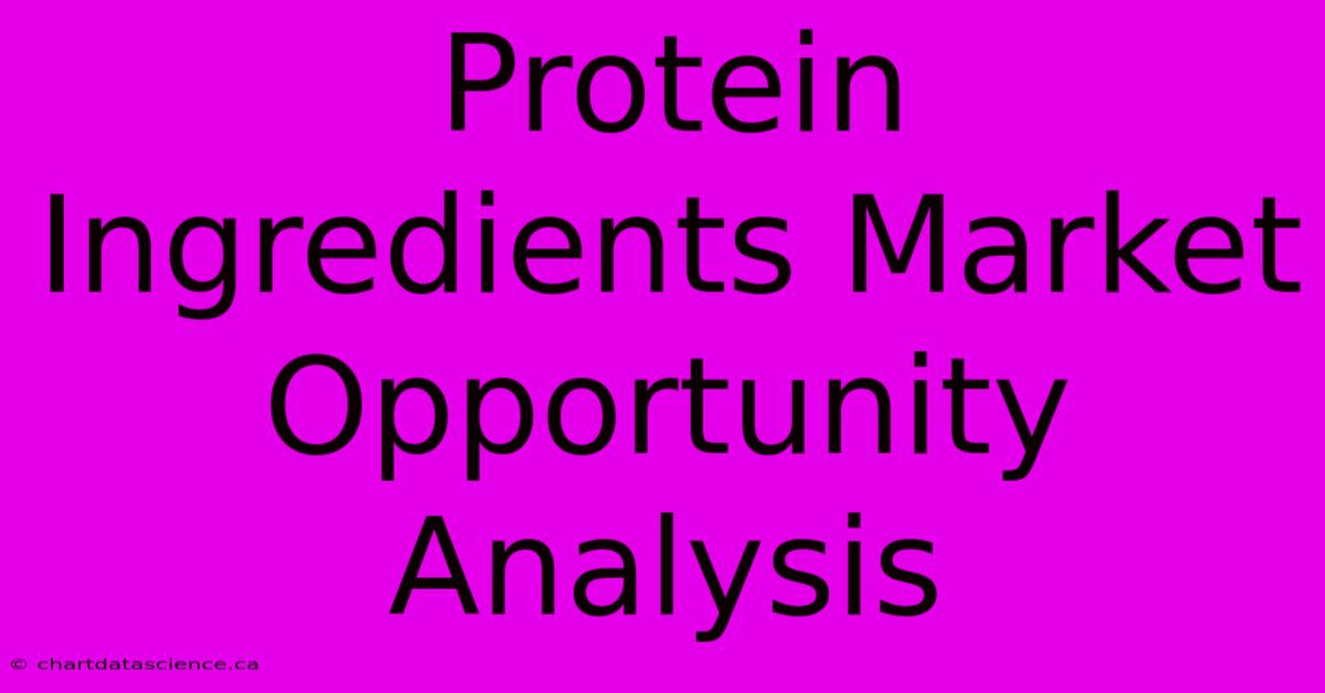 Protein Ingredients Market Opportunity Analysis 