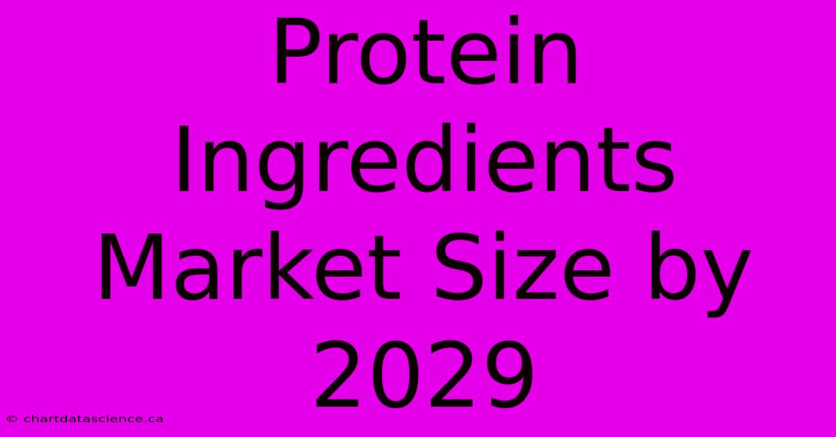 Protein Ingredients Market Size By 2029