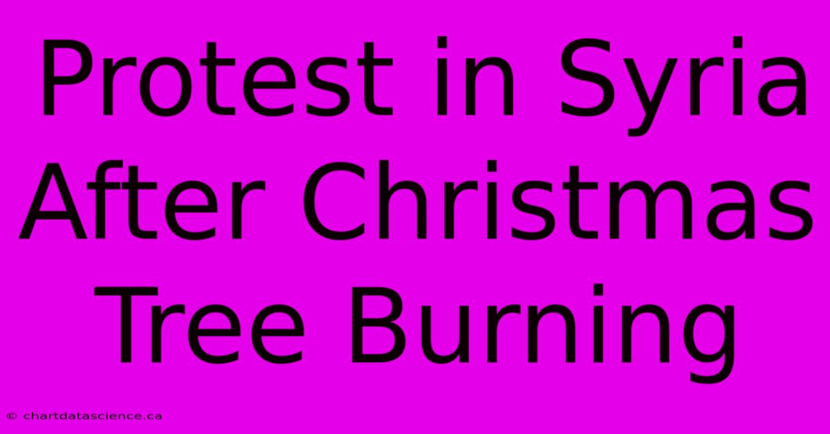 Protest In Syria After Christmas Tree Burning