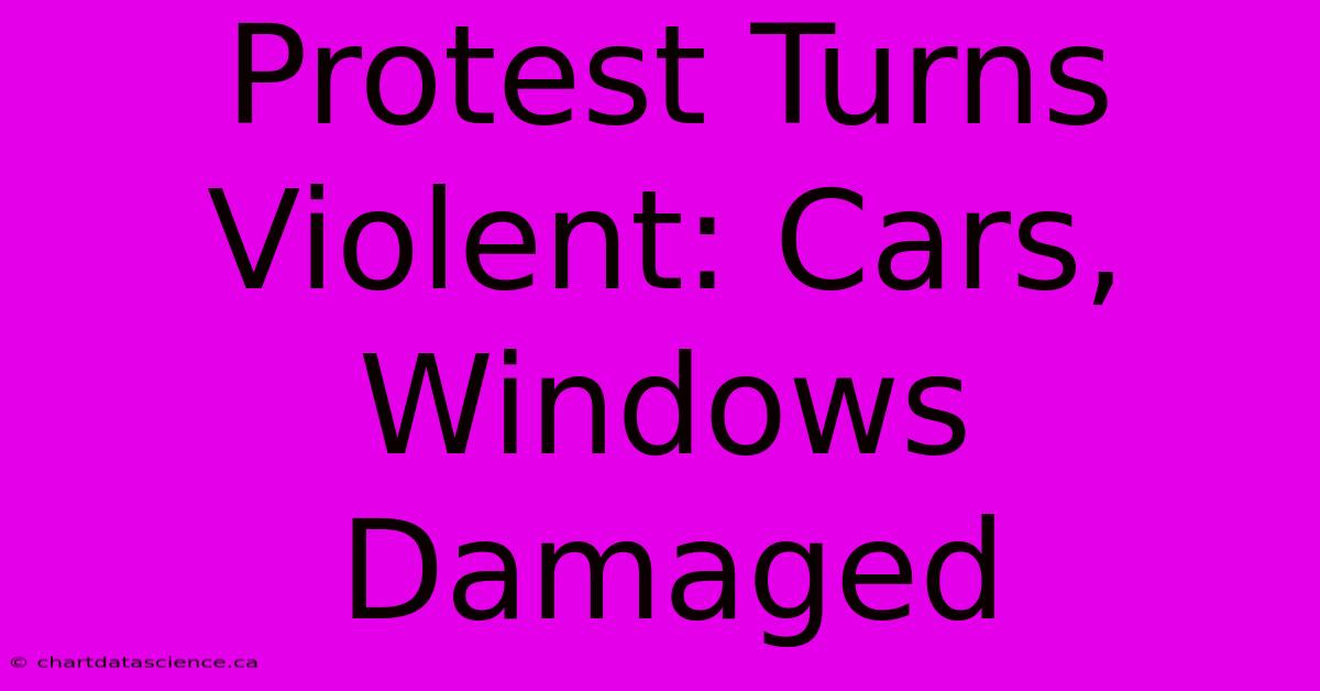 Protest Turns Violent: Cars, Windows Damaged