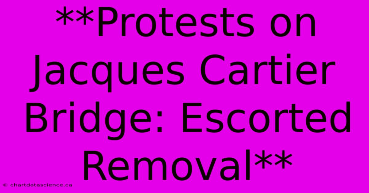 **Protests On Jacques Cartier Bridge: Escorted Removal**