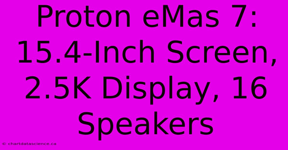 Proton EMas 7: 15.4-Inch Screen, 2.5K Display, 16 Speakers