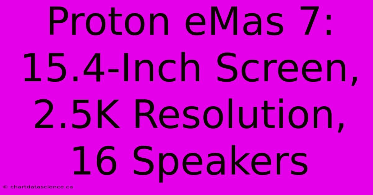 Proton EMas 7: 15.4-Inch Screen, 2.5K Resolution, 16 Speakers 