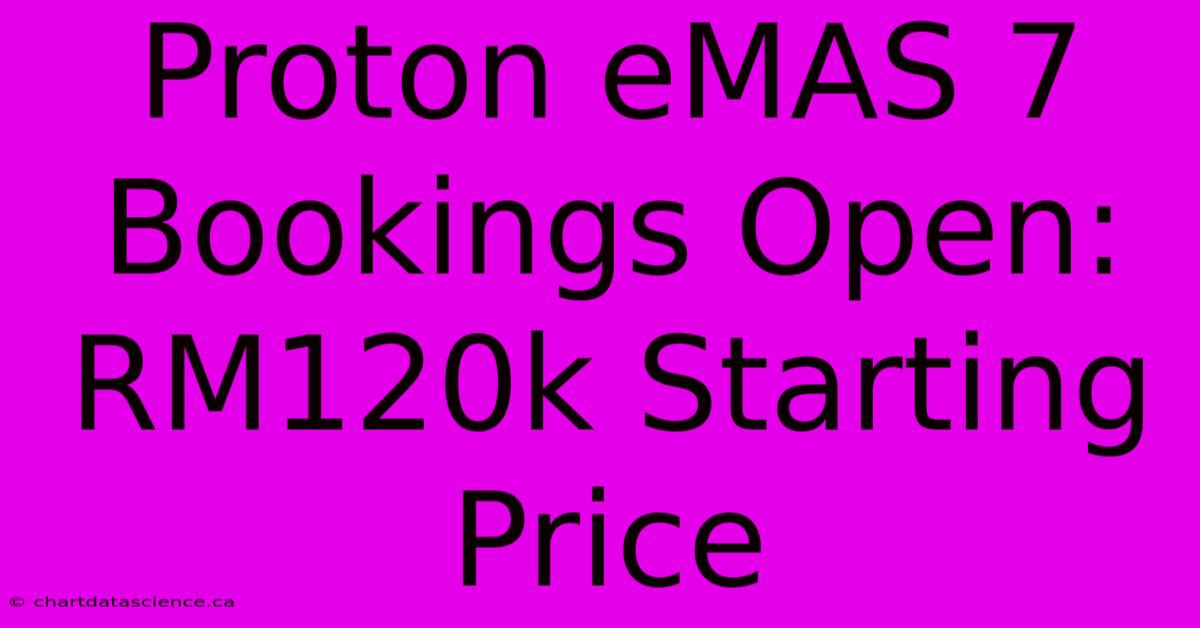 Proton EMAS 7 Bookings Open: RM120k Starting Price