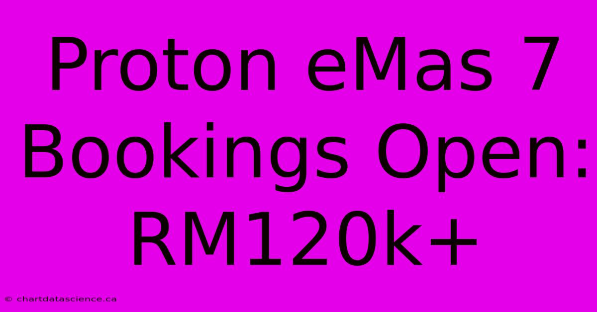 Proton EMas 7 Bookings Open: RM120k+