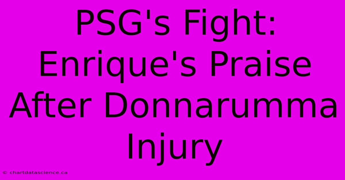 PSG's Fight: Enrique's Praise After Donnarumma Injury