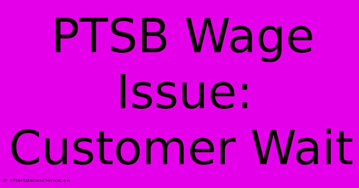 PTSB Wage Issue: Customer Wait