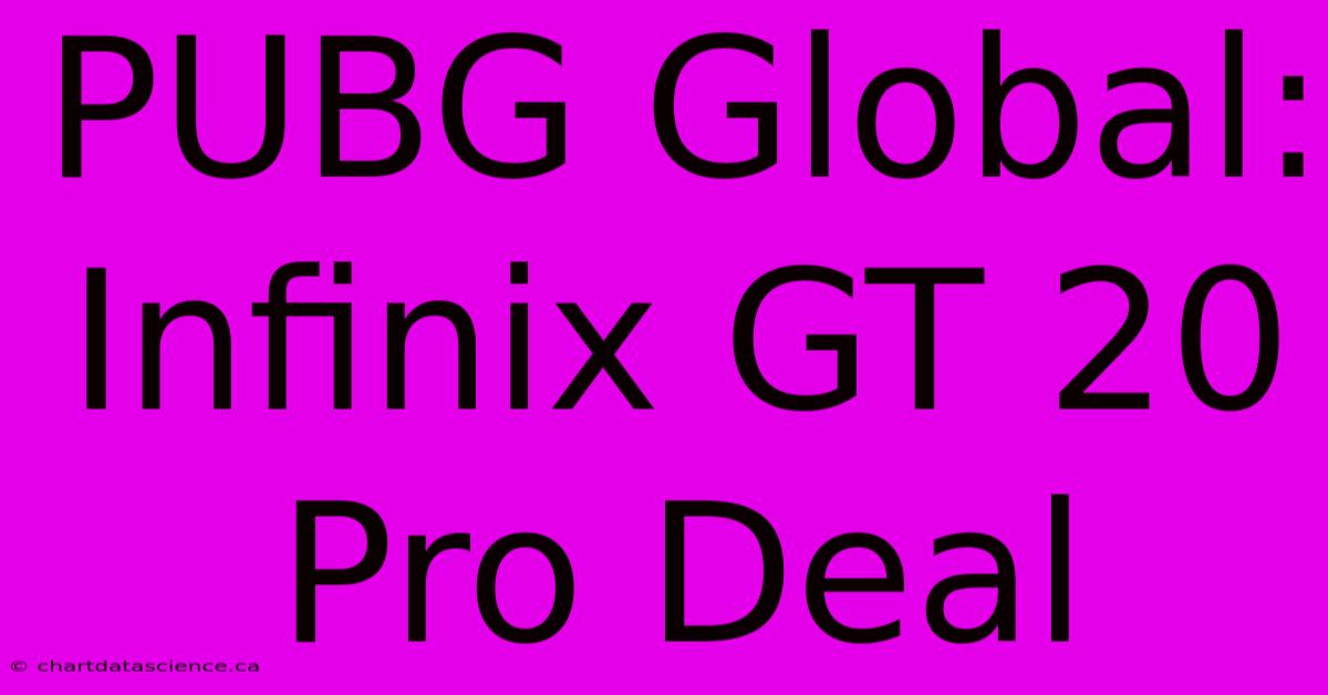 PUBG Global: Infinix GT 20 Pro Deal