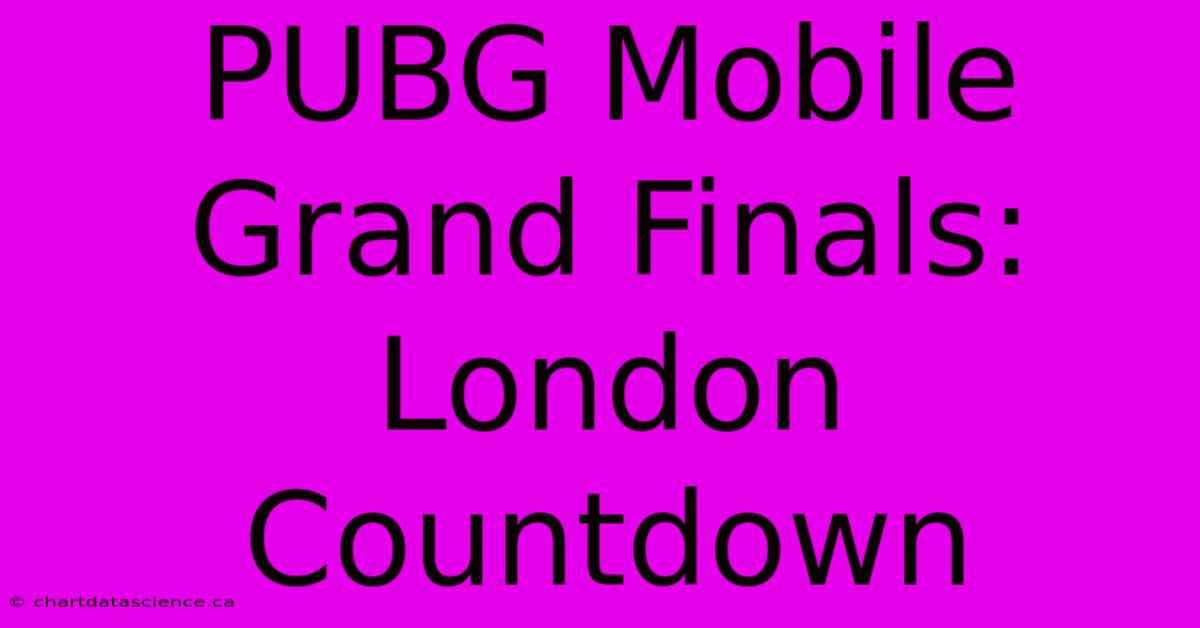 PUBG Mobile Grand Finals: London Countdown