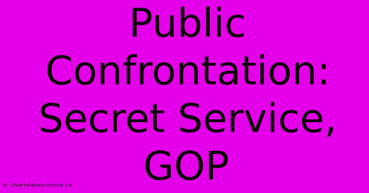 Public Confrontation: Secret Service, GOP