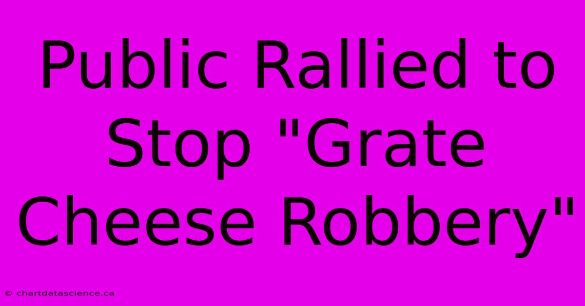 Public Rallied To Stop 