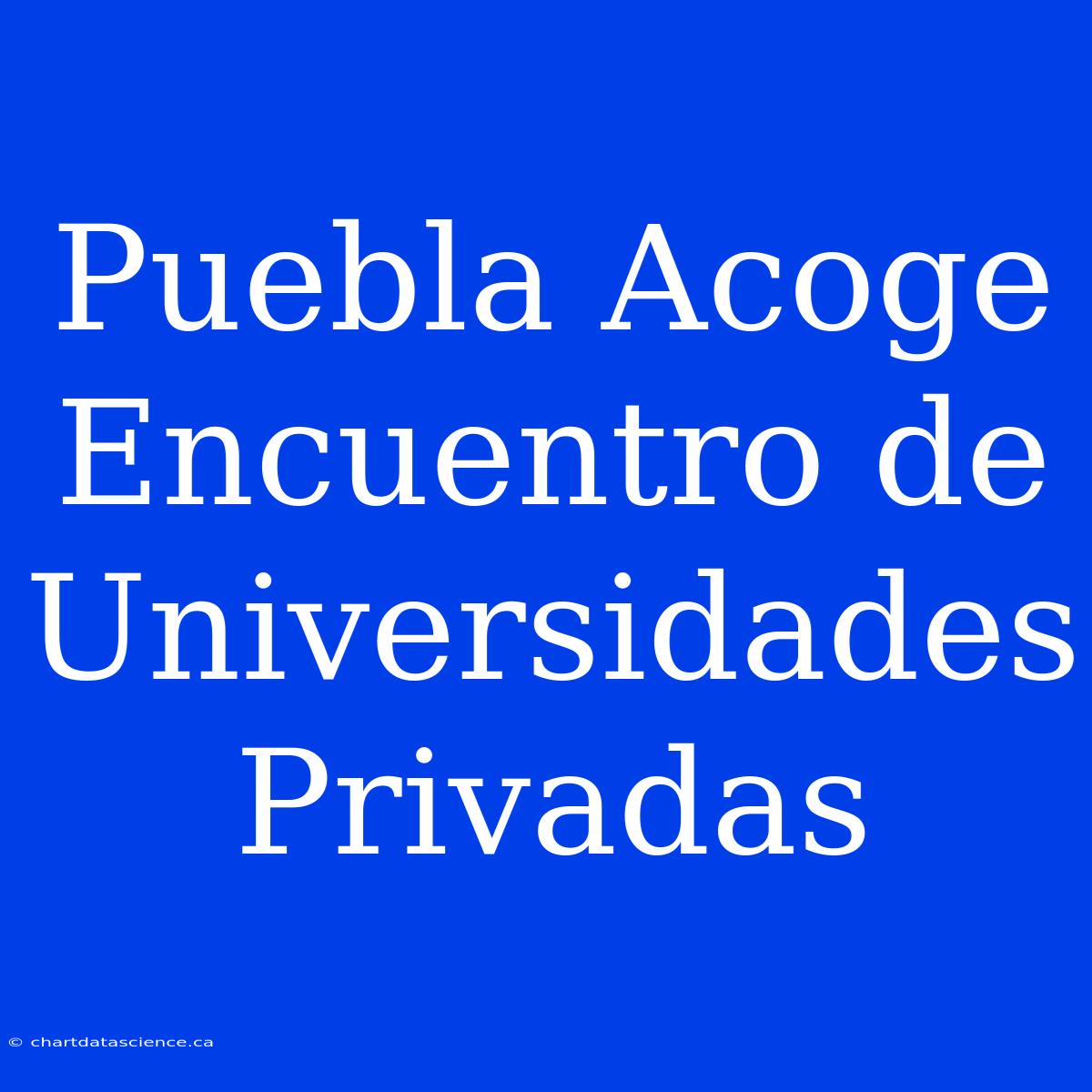 Puebla Acoge Encuentro De Universidades Privadas