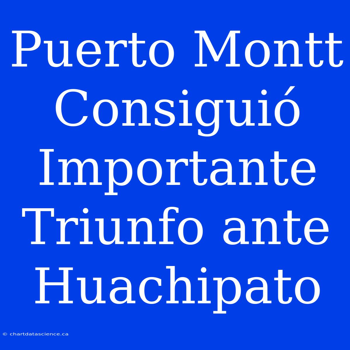 Puerto Montt Consiguió Importante Triunfo Ante Huachipato