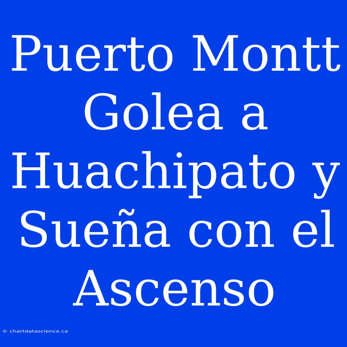 Puerto Montt Golea A Huachipato Y Sueña Con El Ascenso