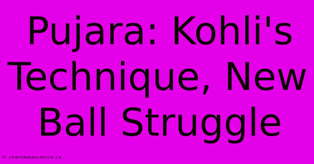 Pujara: Kohli's Technique, New Ball Struggle