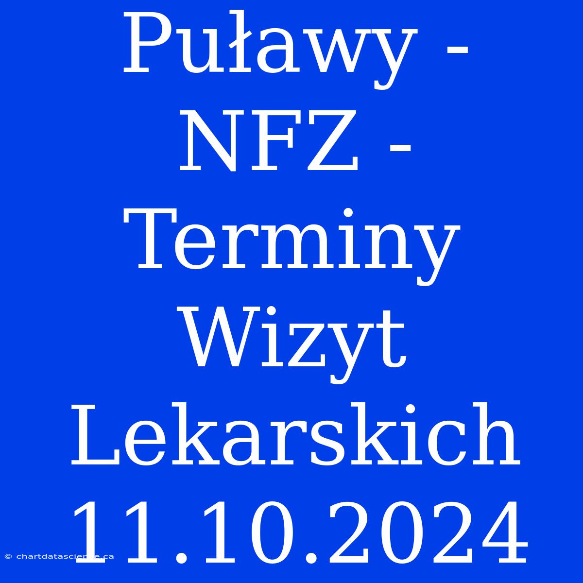 Puławy - NFZ - Terminy Wizyt Lekarskich 11.10.2024