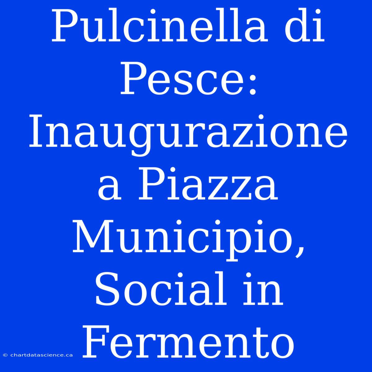 Pulcinella Di Pesce: Inaugurazione A Piazza Municipio, Social In Fermento