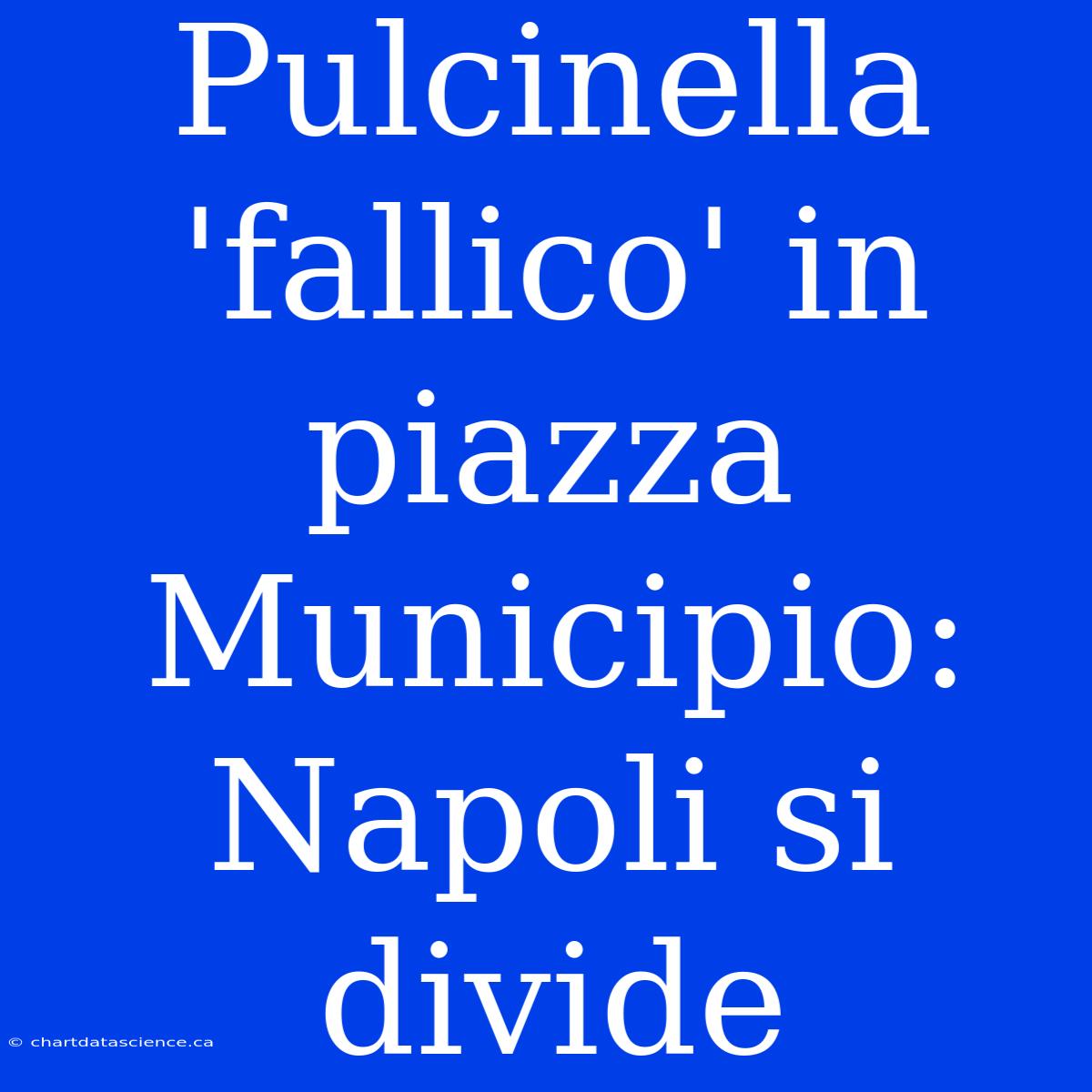 Pulcinella 'fallico' In Piazza Municipio: Napoli Si Divide