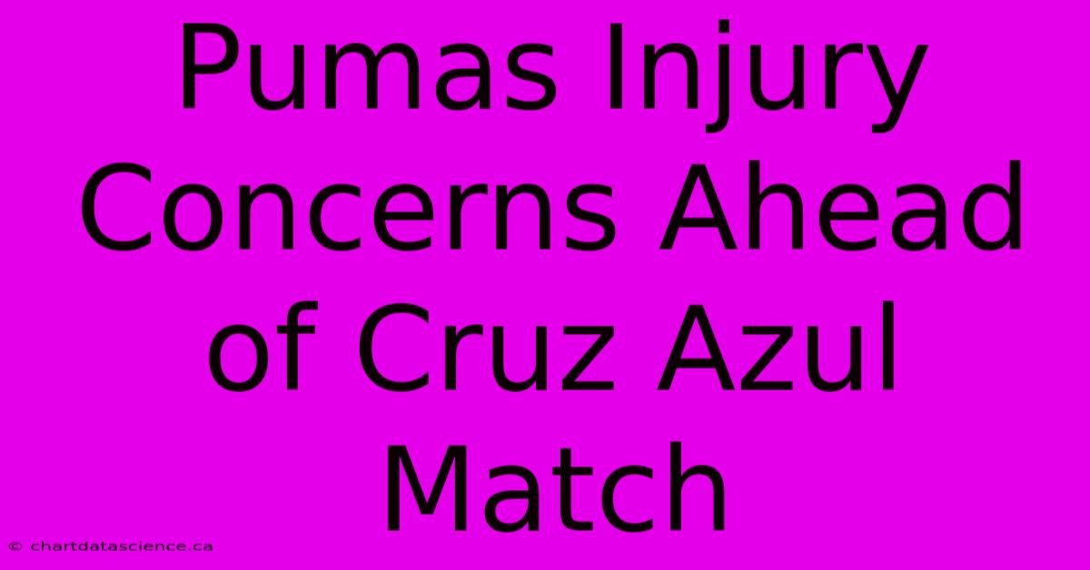 Pumas Injury Concerns Ahead Of Cruz Azul Match