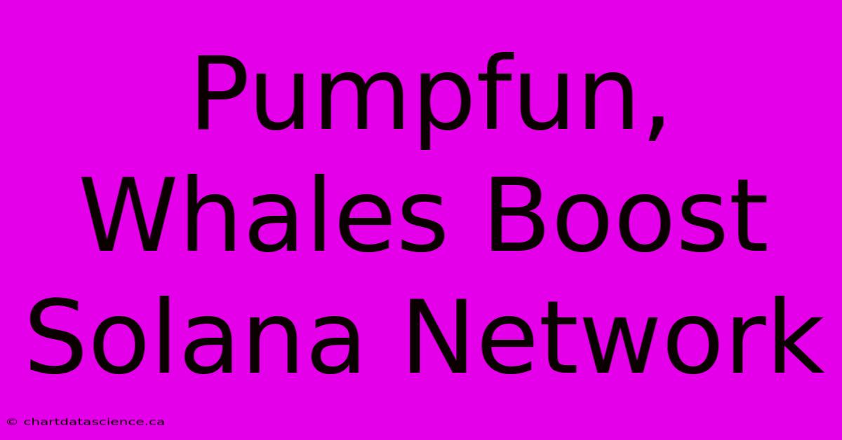 Pumpfun, Whales Boost Solana Network