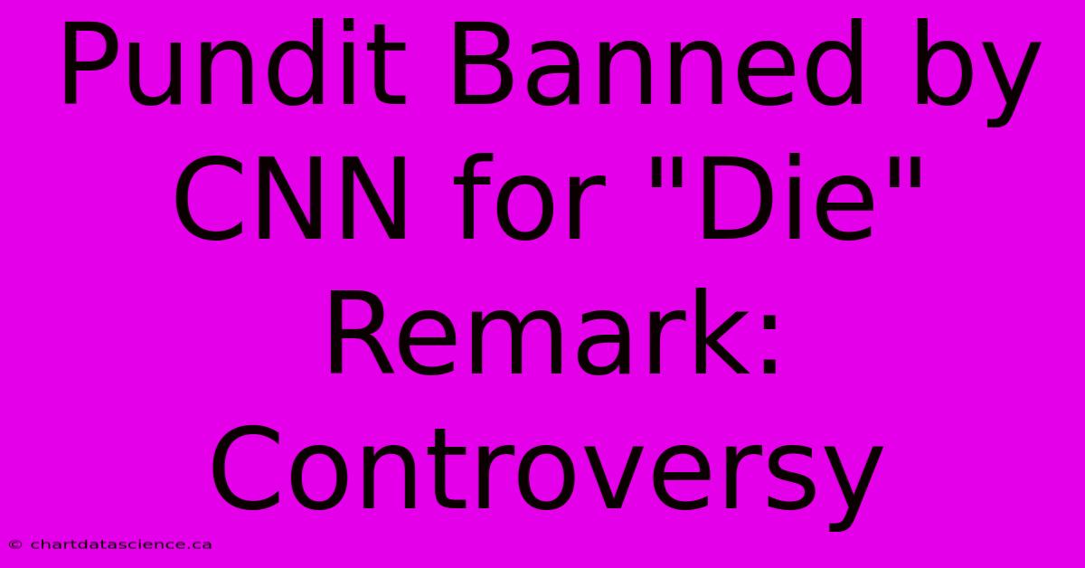 Pundit Banned By CNN For 