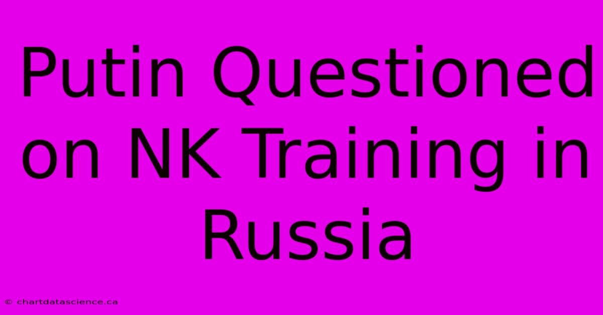 Putin Questioned On NK Training In Russia 