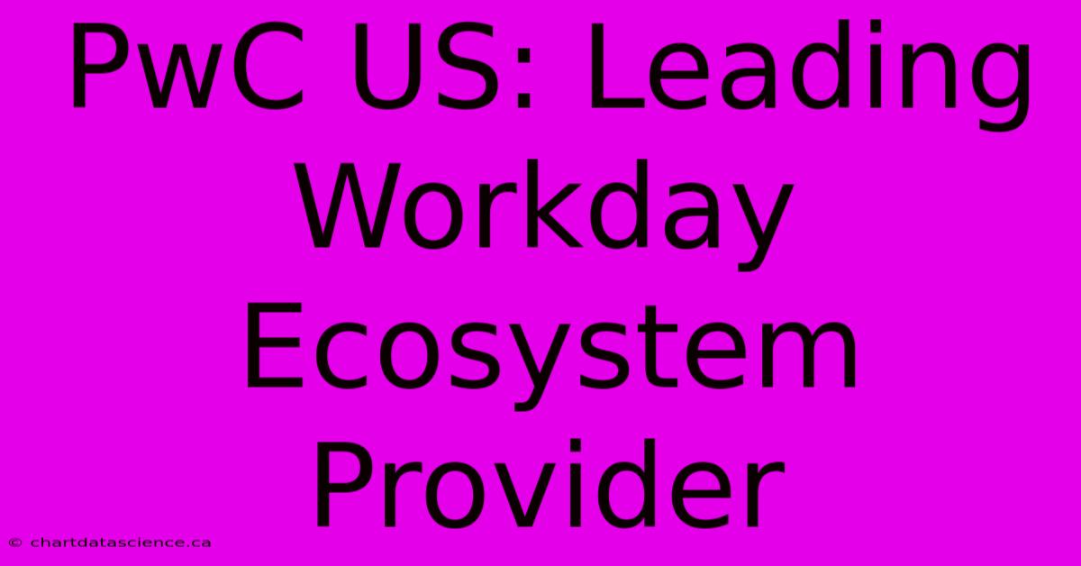 PwC US: Leading Workday Ecosystem Provider