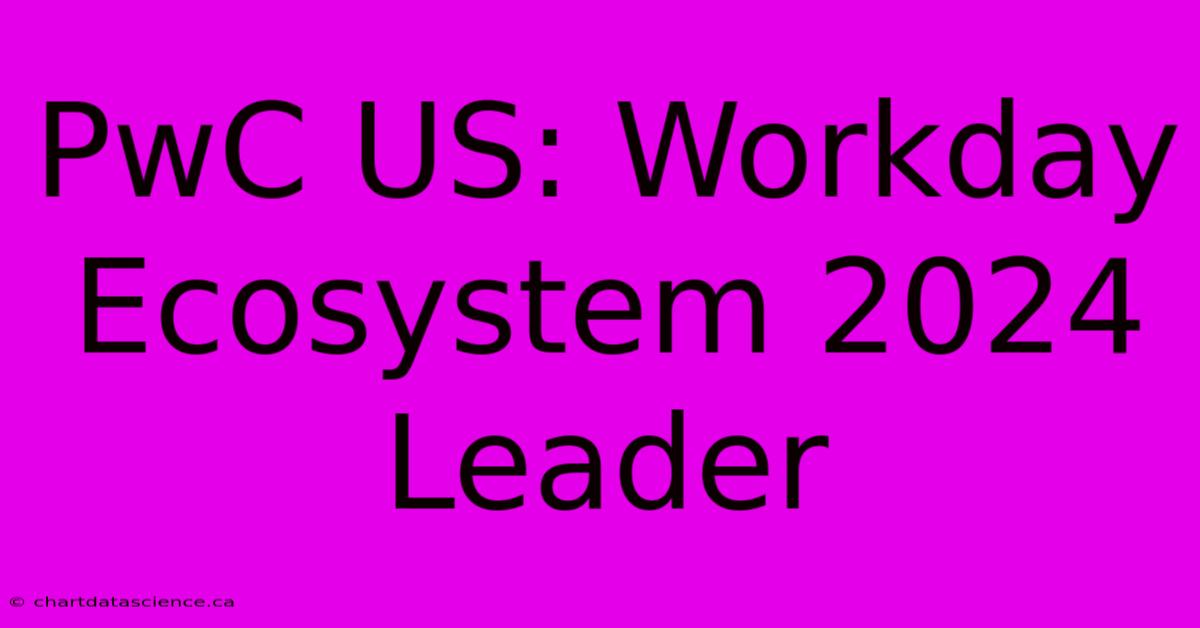 PwC US: Workday Ecosystem 2024 Leader