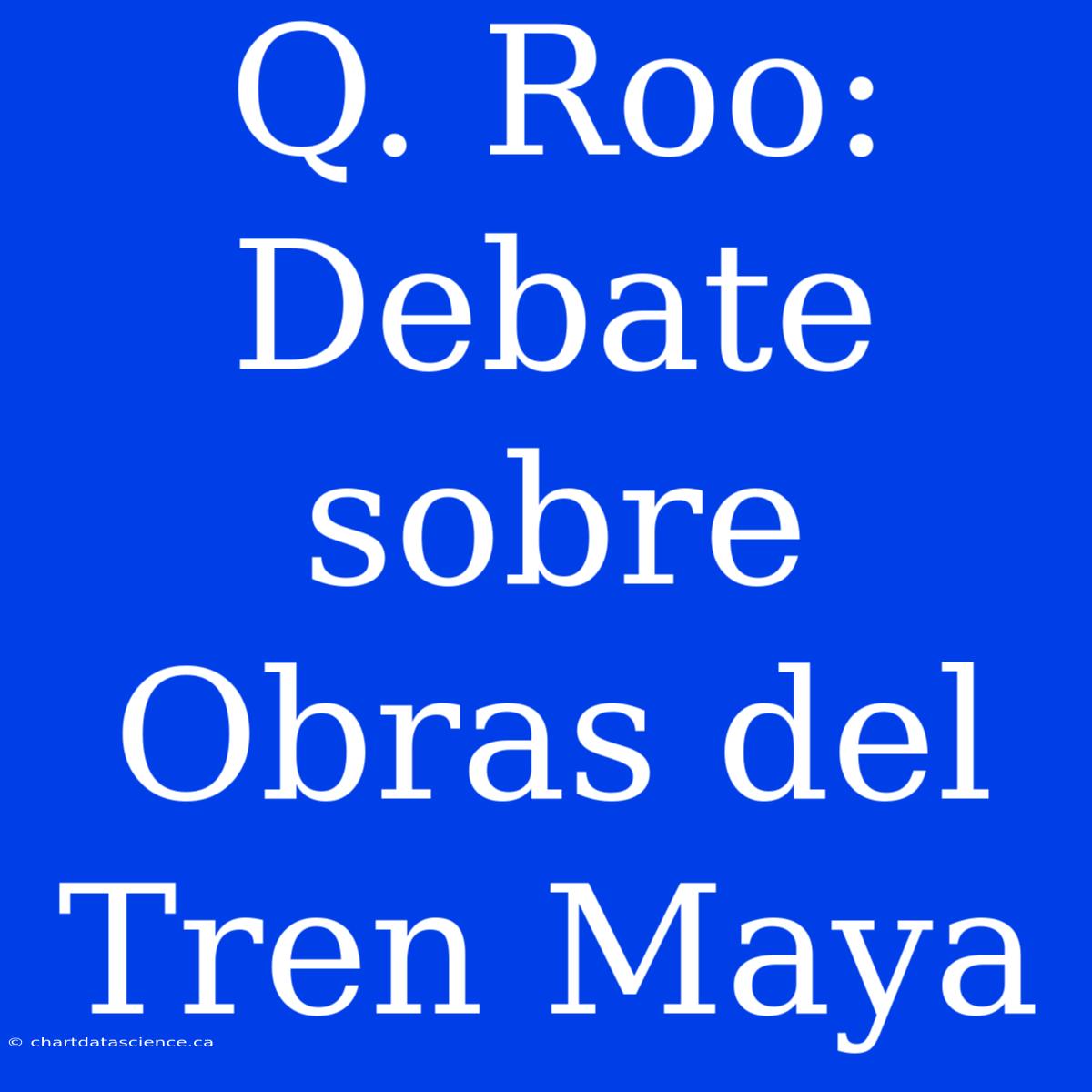 Q. Roo: Debate Sobre Obras Del Tren Maya