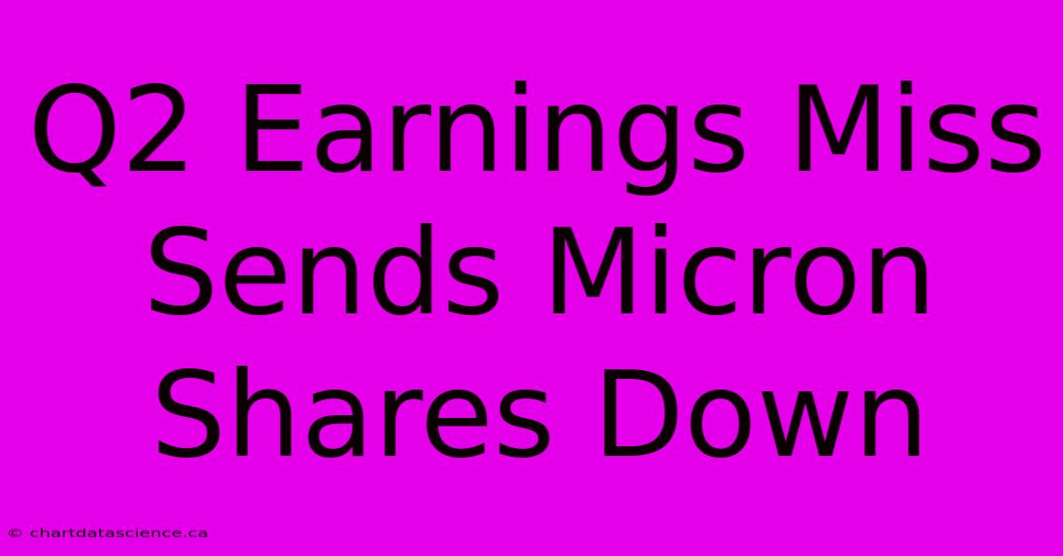 Q2 Earnings Miss Sends Micron Shares Down