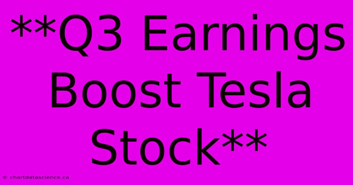 **Q3 Earnings Boost Tesla Stock**