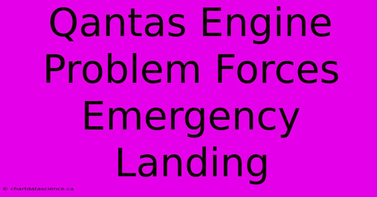 Qantas Engine Problem Forces Emergency Landing 