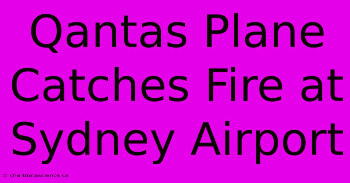 Qantas Plane Catches Fire At Sydney Airport