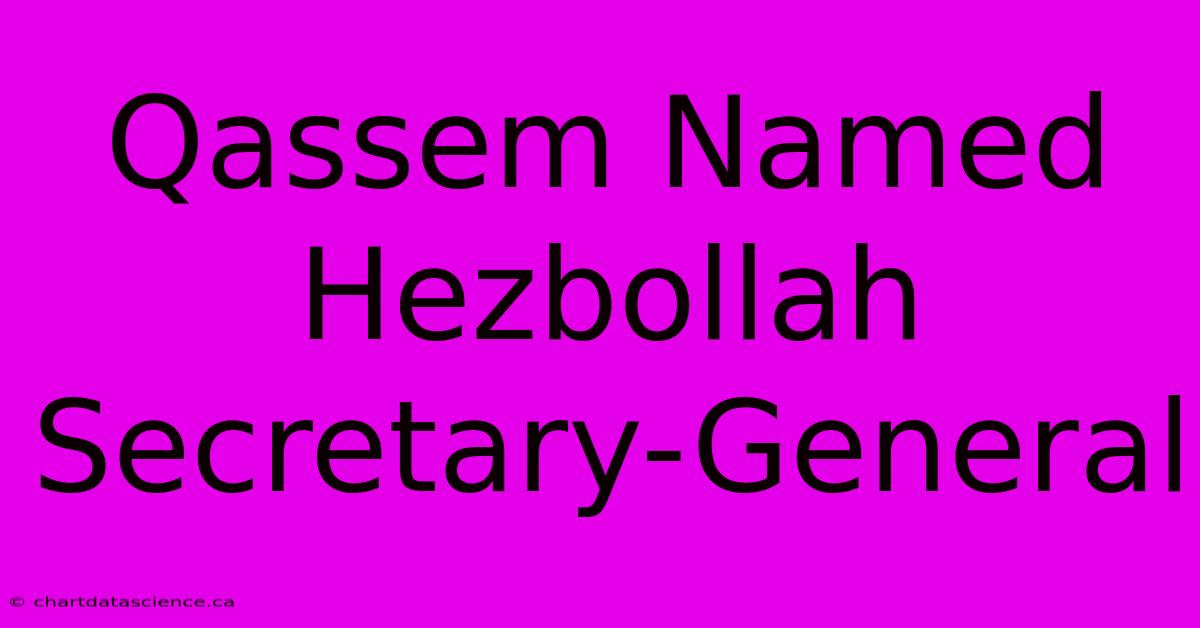 Qassem Named Hezbollah Secretary-General