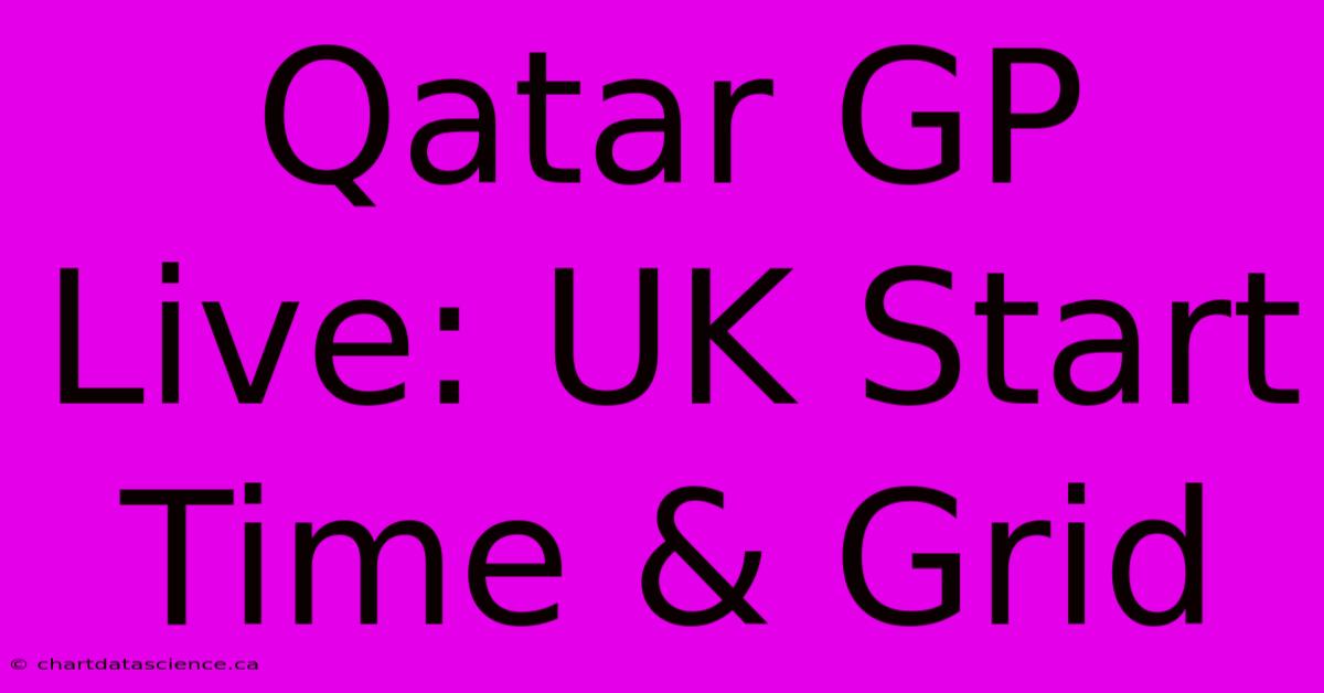 Qatar GP Live: UK Start Time & Grid