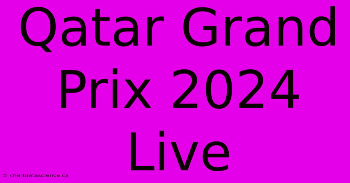 Qatar Grand Prix 2024 Live