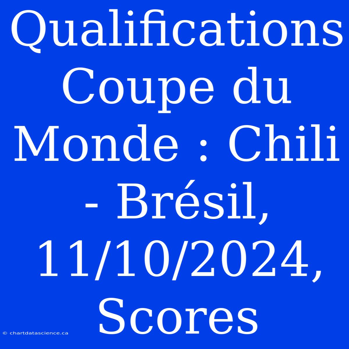 Qualifications Coupe Du Monde : Chili - Brésil, 11/10/2024, Scores