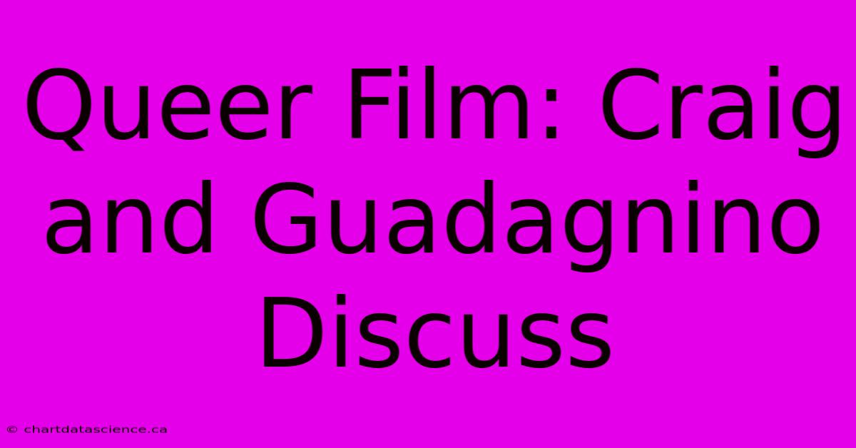 Queer Film: Craig And Guadagnino Discuss